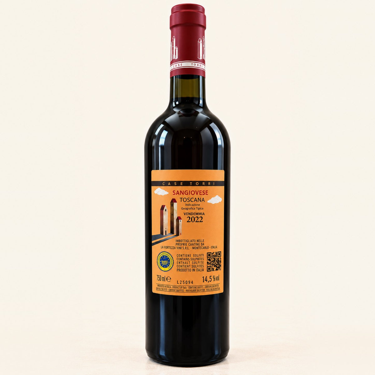 Case Torri Sangiovese 2022: bottiglia, etichetta frontale