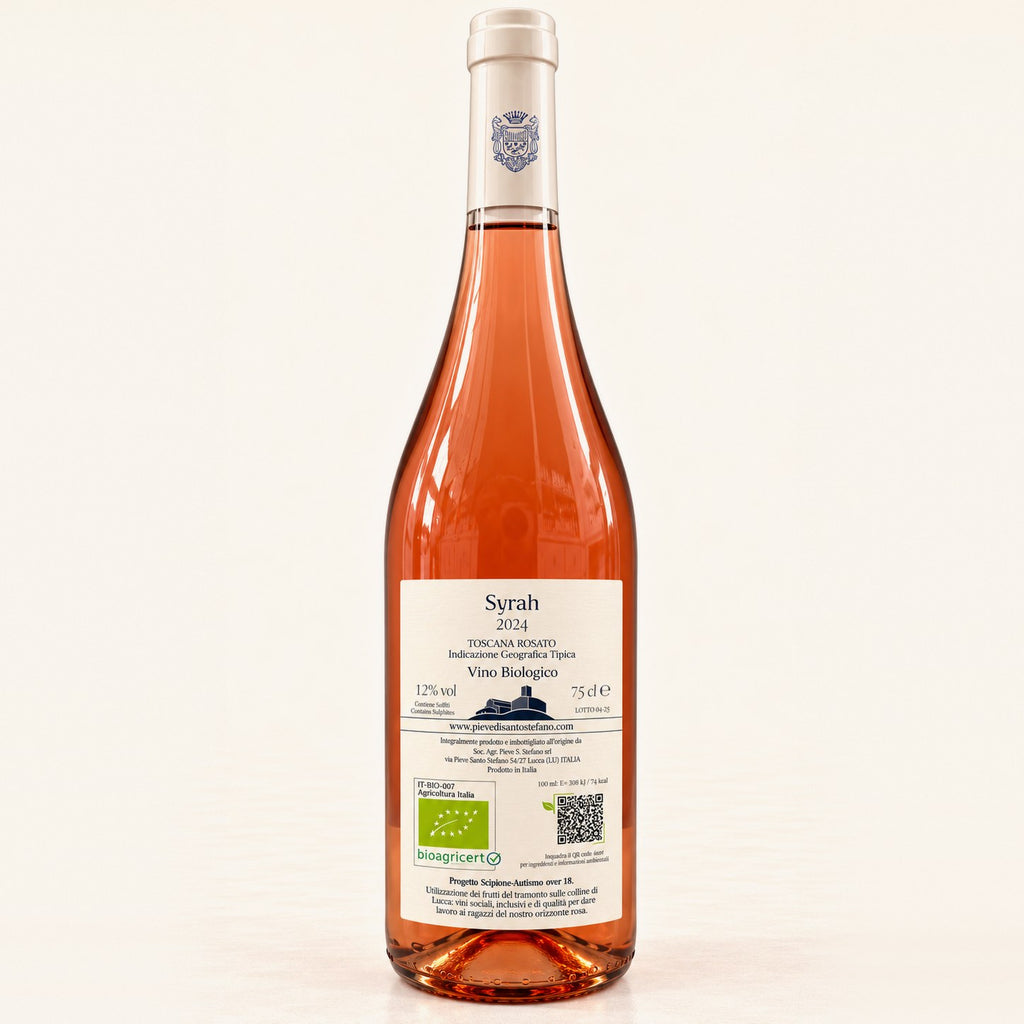 Orizzonte Rosa 2024 di Pieve Santo Stefano: bottiglia, retroetichetta